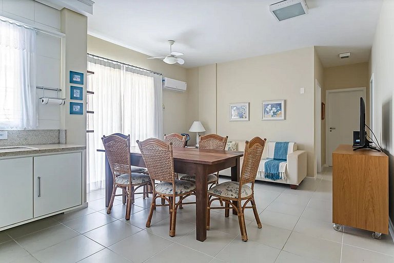 Cond. frente mar com piscina - 15m da praia