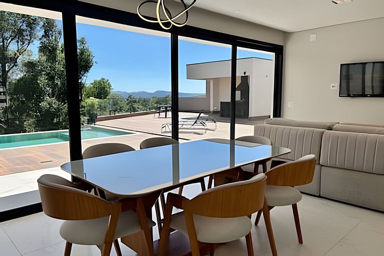 Vista panorâmica | 3 suítes, piscina e gourmet