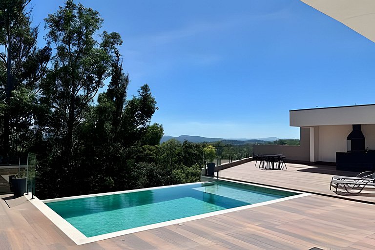 Vista panorâmica | 3 suítes, piscina e gourmet