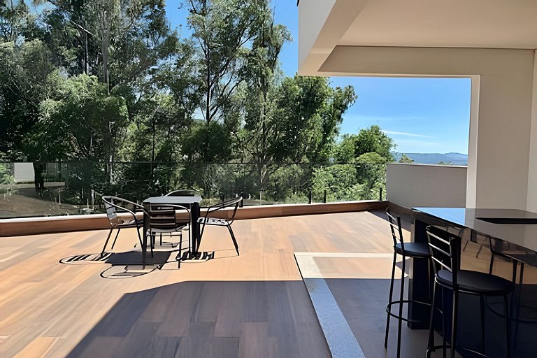 Vista panorâmica | 3 suítes, piscina e gourmet